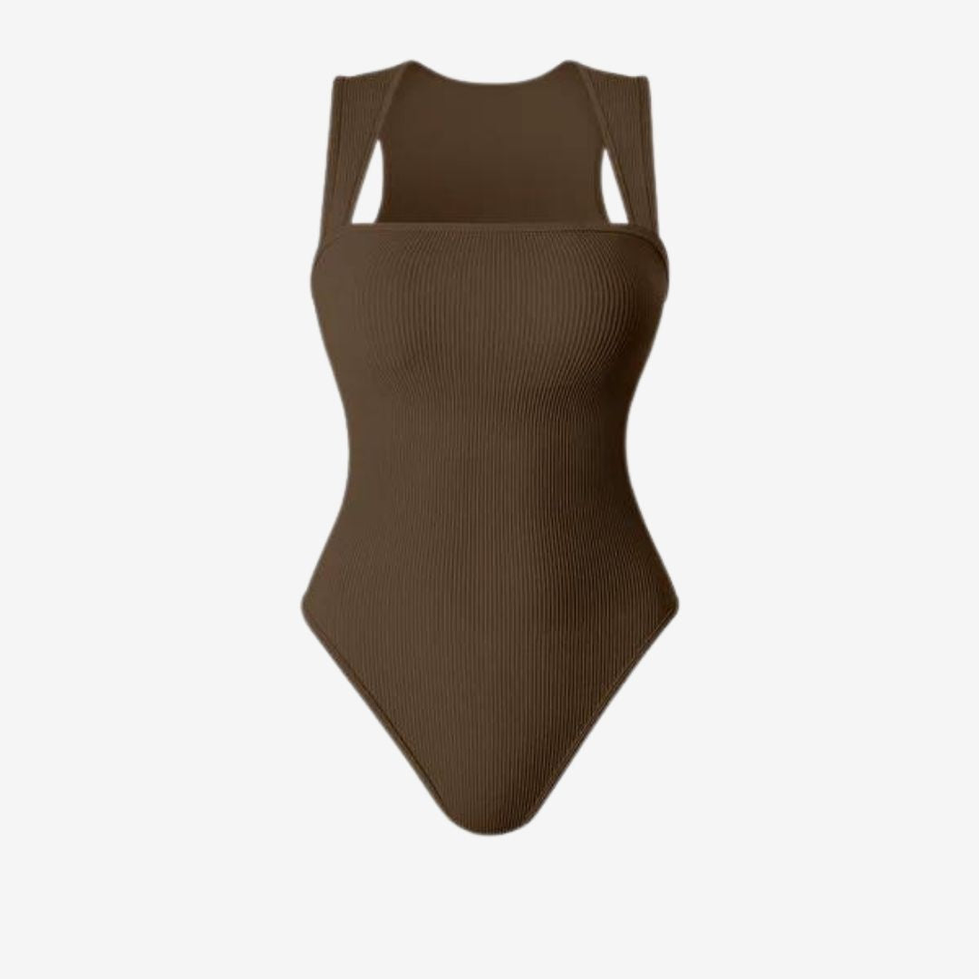 Bodysuit mit eckigem Ausschnitt