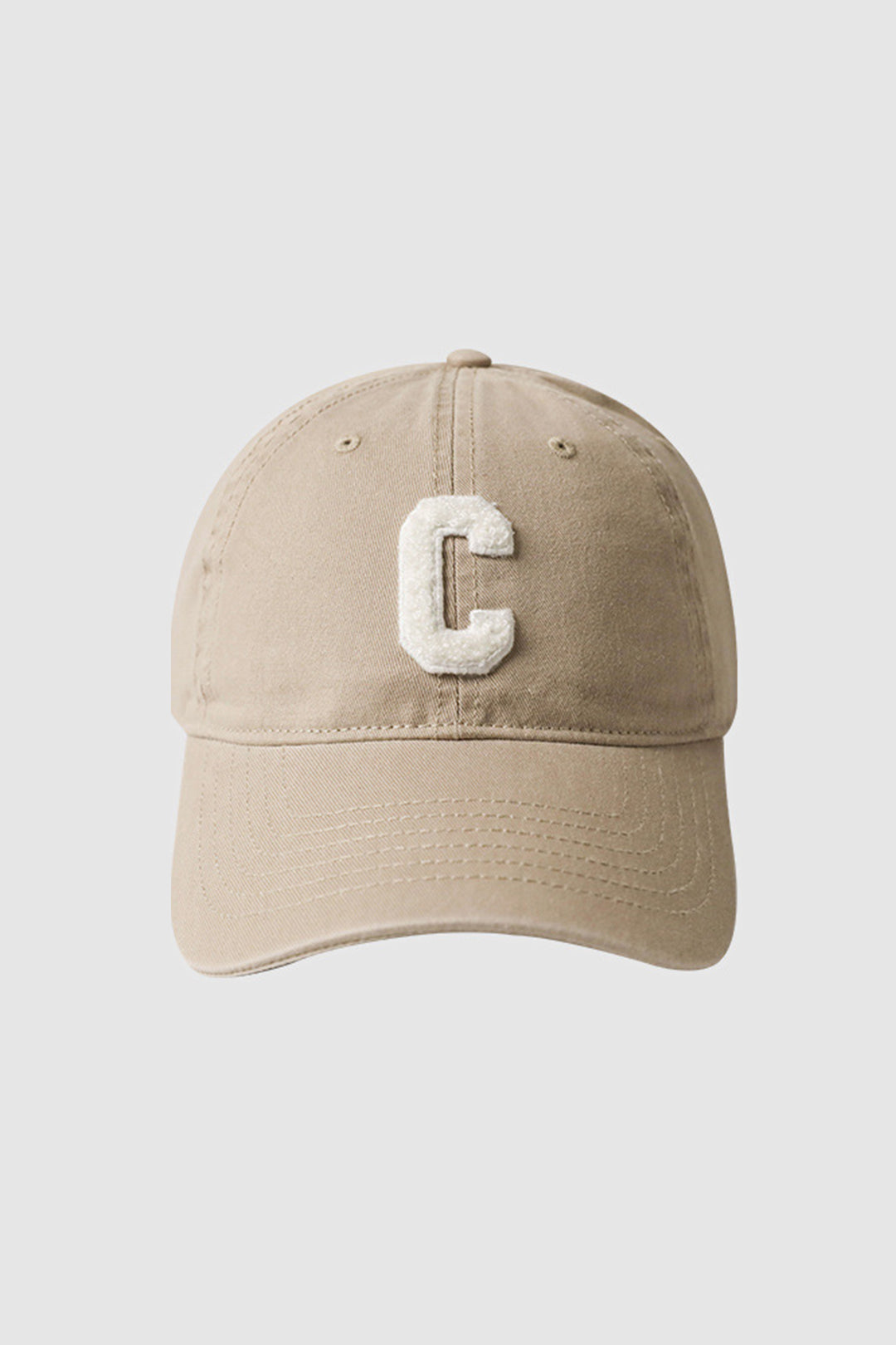 Cap with Embroidered Letter C Design