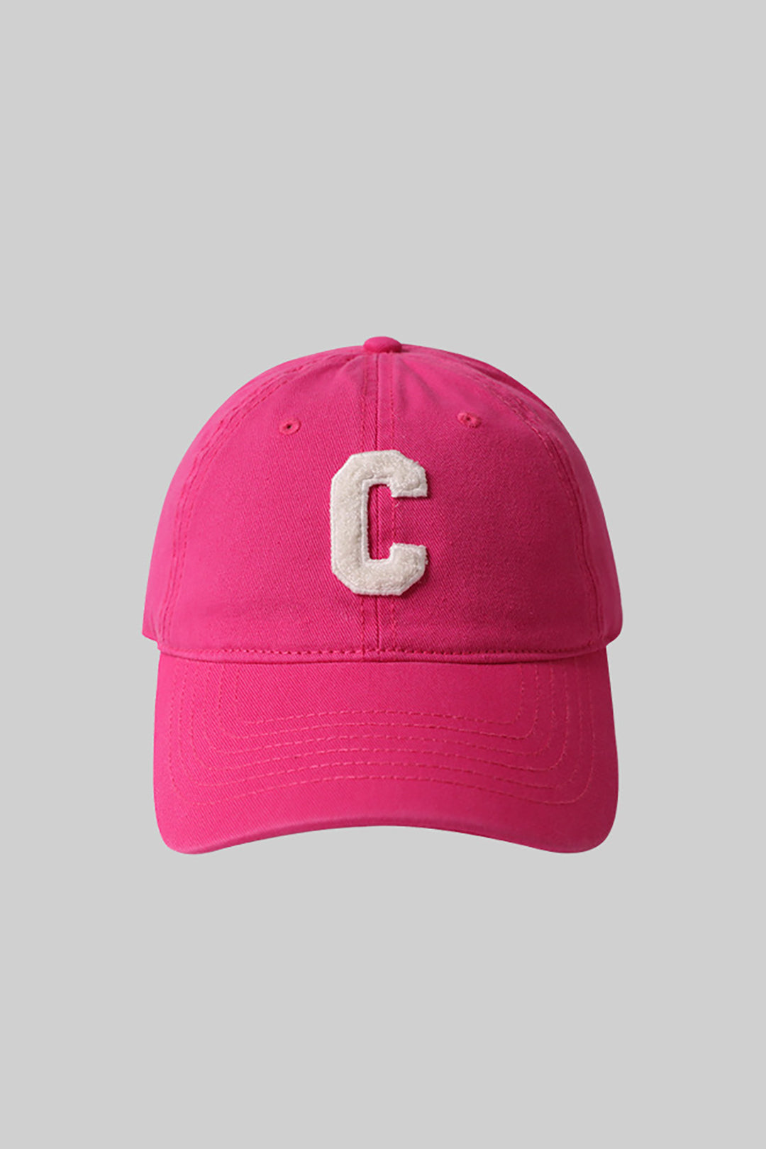 Cap with Embroidered Letter C Design