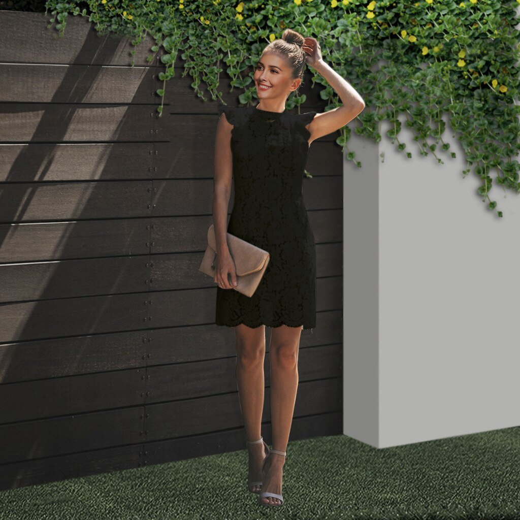 Stilvolles Abendkleid mit Spitze