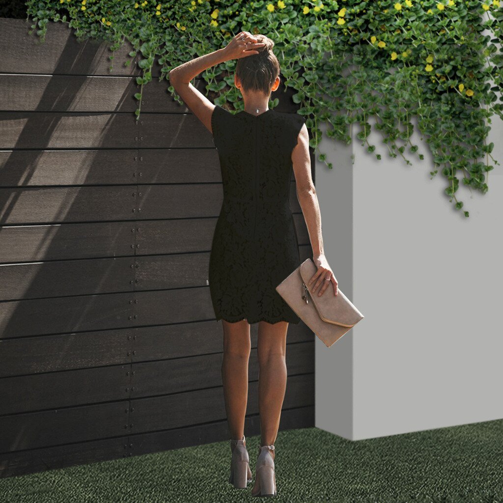 Stilvolles Abendkleid mit Spitze