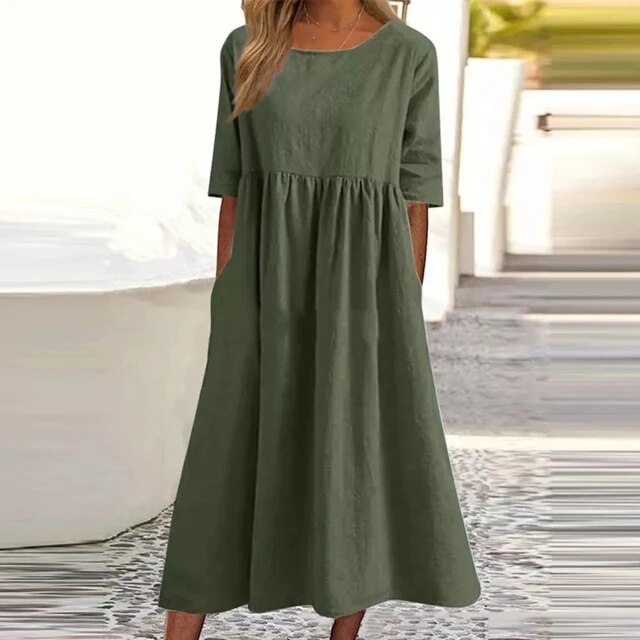 Odira - Elegantes Baumwollkleid