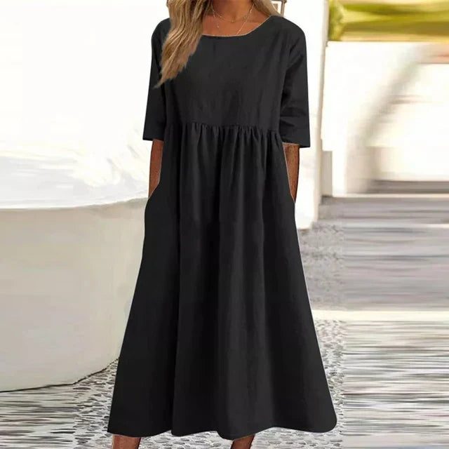 Odira - Elegantes Baumwollkleid